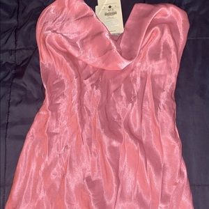 Bershka pink satin dress